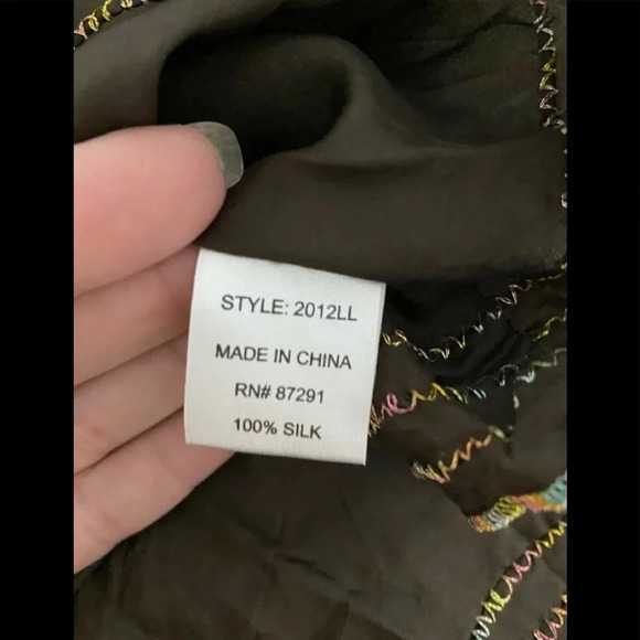 NWT For Love and Liberty 100% Silk Skirt - Picture 9 of 12